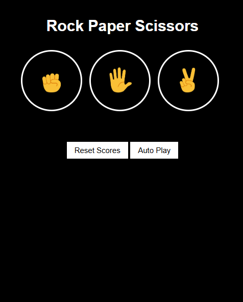 Screenshot of Rock Paper Scissors game